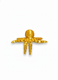 Articulated Octopus Figurine – Metallic Gold 3D Printed Desk Decor