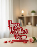 3D Layers "Happy Valentine’s Day" Standing Decor – Modern Script Holiday Sign
